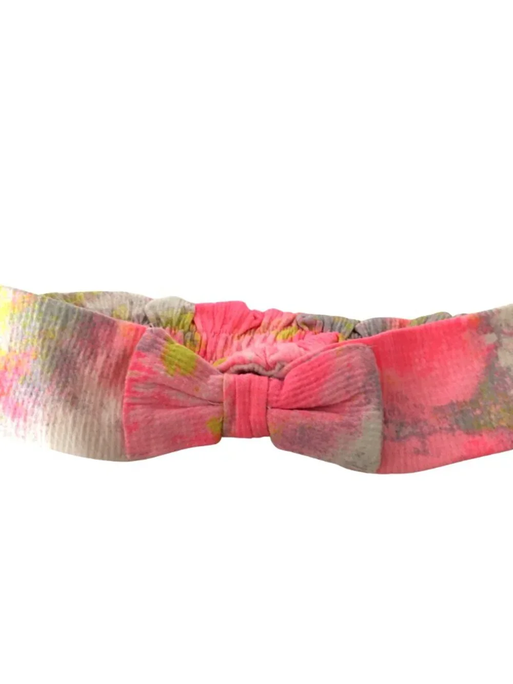 Little Lass Baby Short Set Multicolored Tye Dye Ruffles Floral Matching Headband